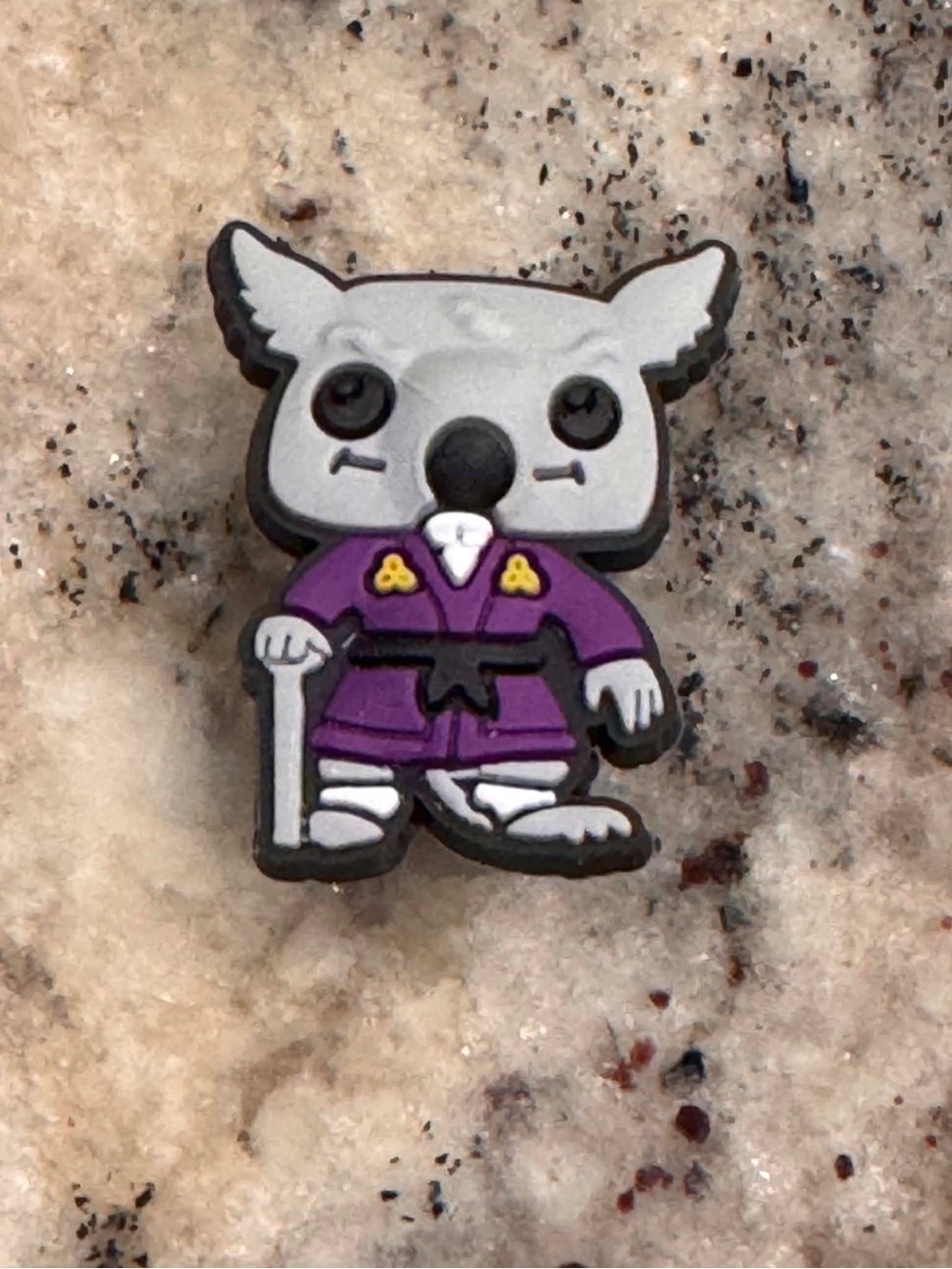CROCS Splinter from TMNT Purple and Gray Jibbitz Charm